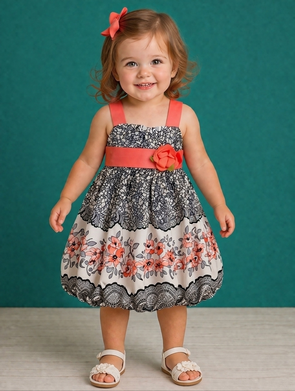 JESSICA ANN Paisley Formal Balloon Formal Summer Party Dress 2T